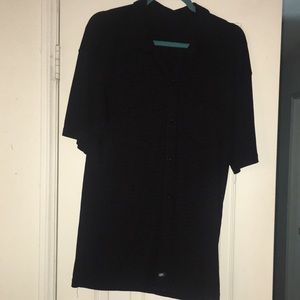 And size large black dress shirt guess brand